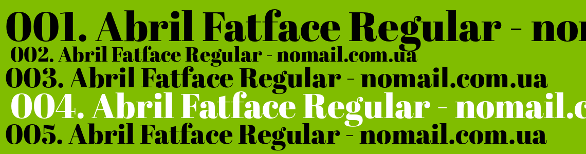 Шрифт Abril Fatface