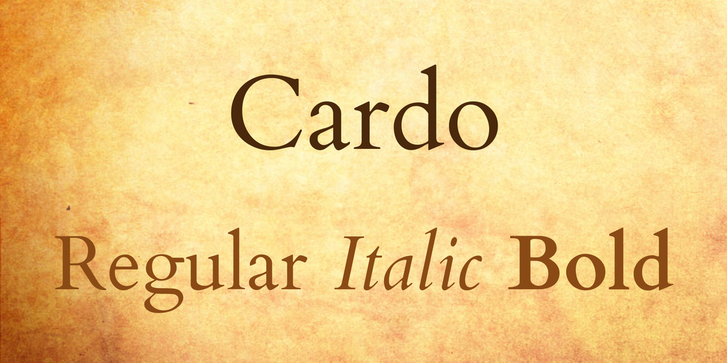 Шрифт Cardo