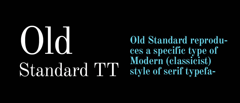 Шрифт Old Standard TT