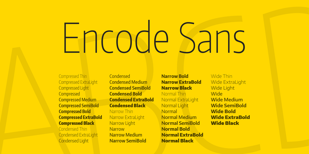 Шрифт Encode Sans Condensed