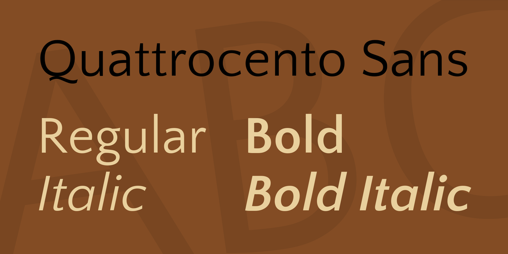 Шрифт Quattrocento Sans