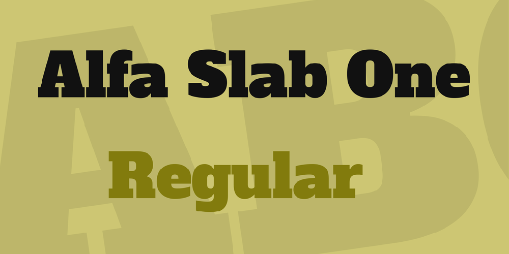Шрифт Alfa Slab One