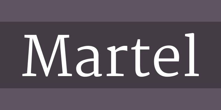 Шрифт Martel