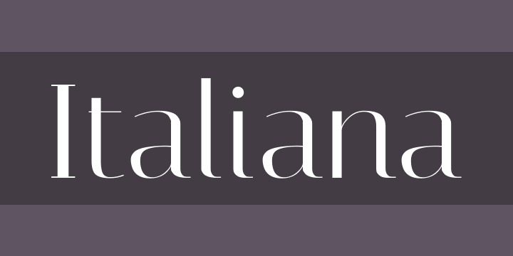 Шрифт Italiana