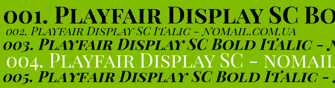 Шрифт Playfair Display SC