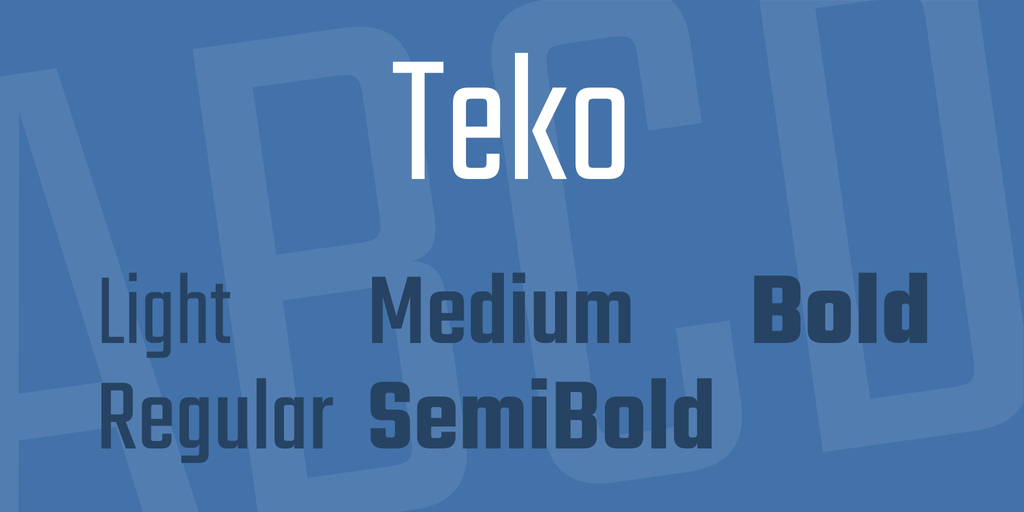 Шрифт Teko