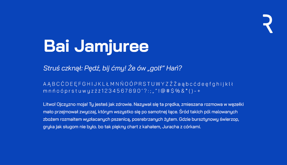 Шрифт Bai Jamjuree