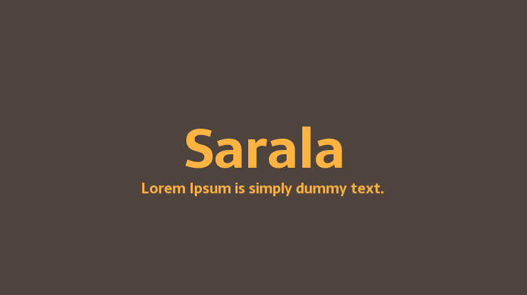 Шрифт Sarala
