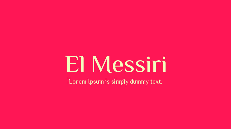 Шрифт El Messiri