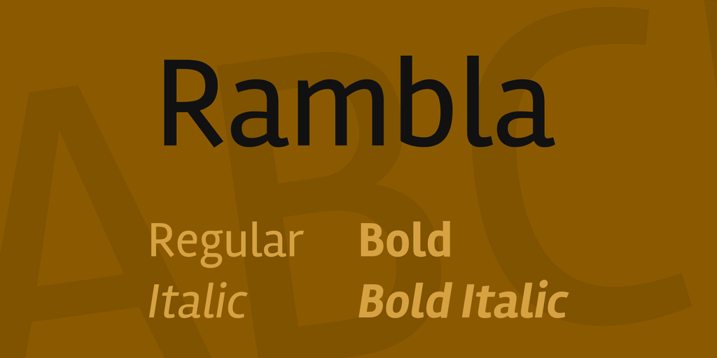 Шрифт Rambla