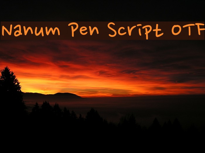 Шрифт Nanum Pen Script