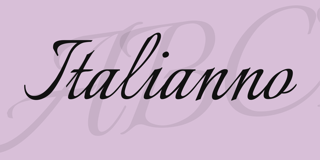 Шрифт Italianno