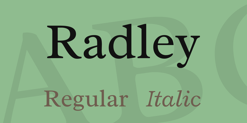 Шрифт Radley