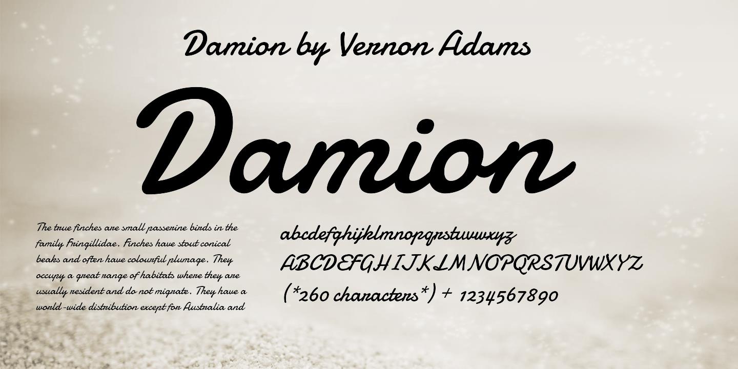 Шрифт Damion