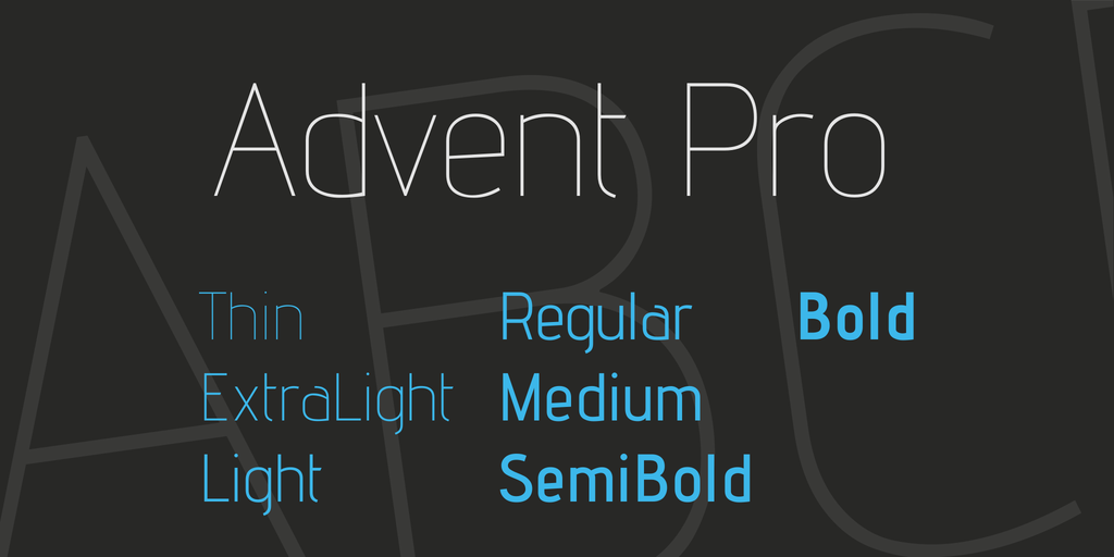 Шрифт Advent Pro