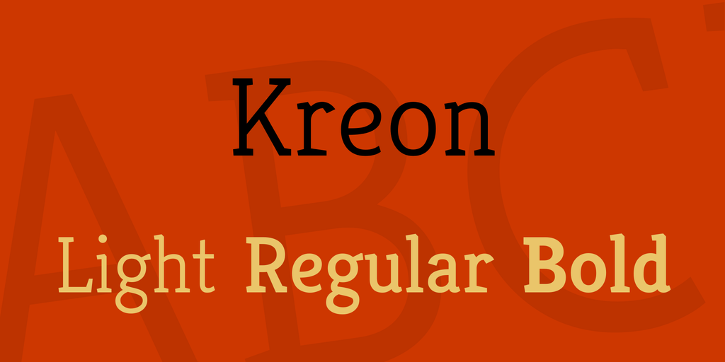 Шрифт Kreon