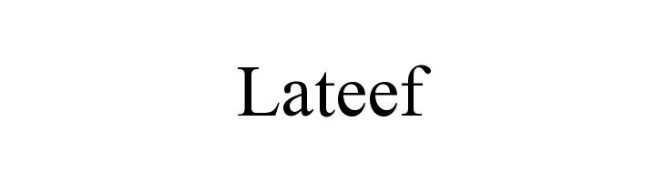 Шрифт Lateef
