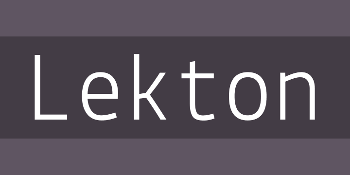 Шрифт Lekton