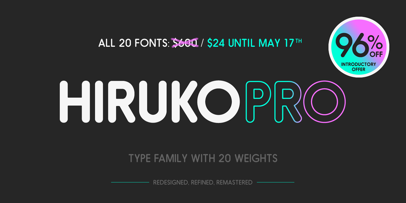 Шрифт Hiruko Pro