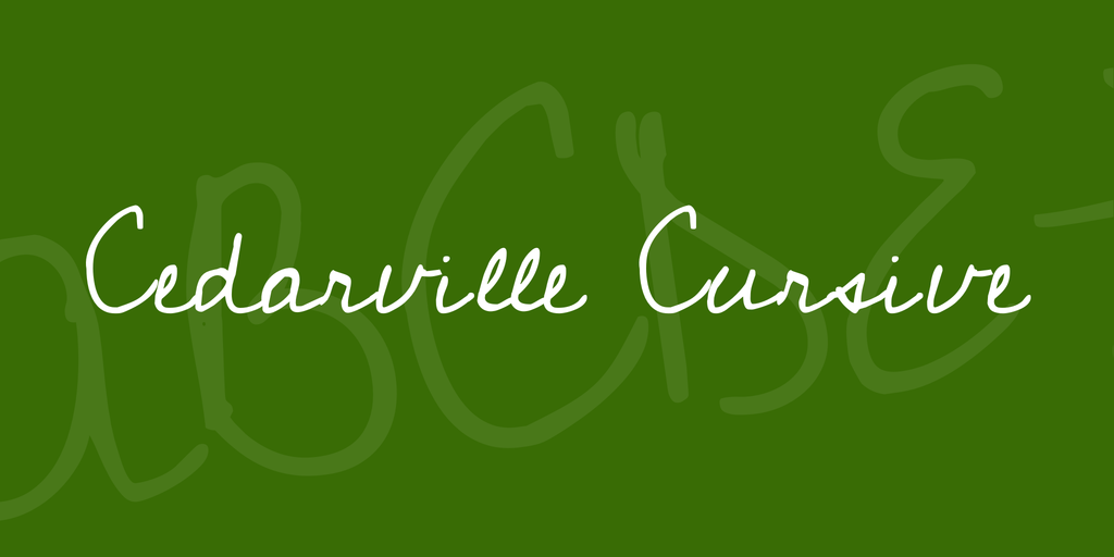 Шрифт Cedarville Cursive