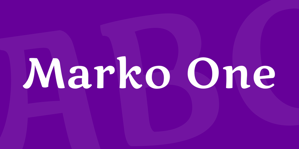 Шрифт Marko One