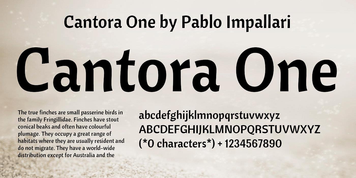 Шрифт Cantora One
