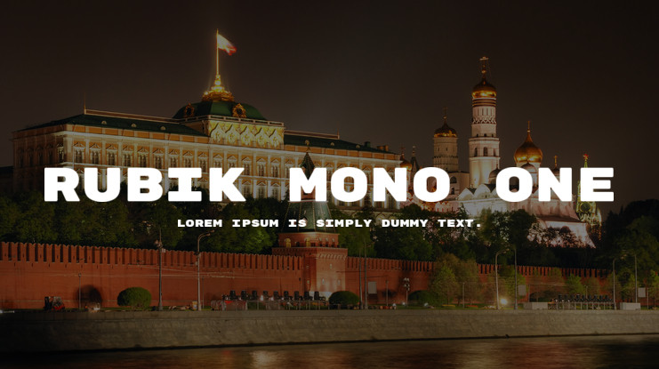 Шрифт Rubik Mono One