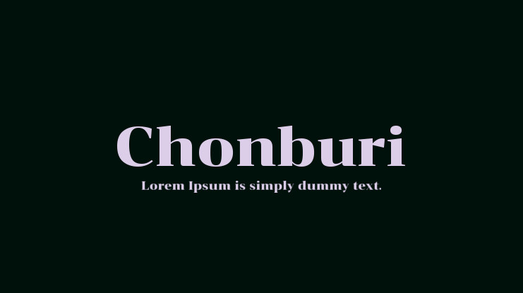 Шрифт Chonburi