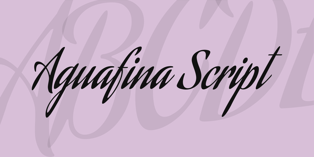 Шрифт Aguafina Script