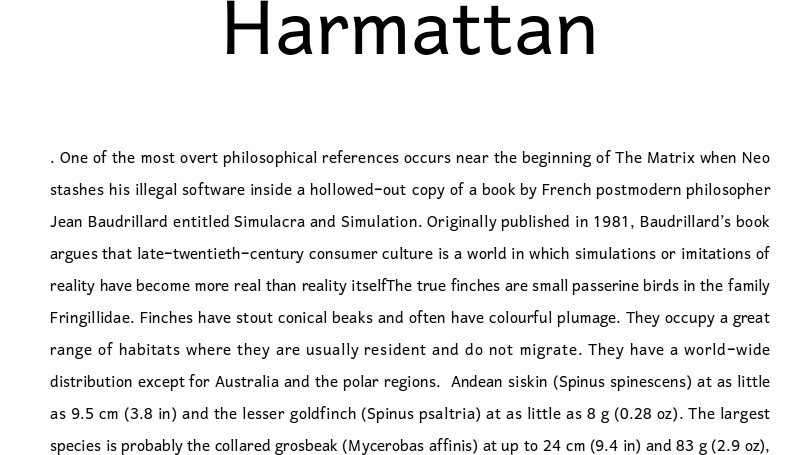 Шрифт Harmattan