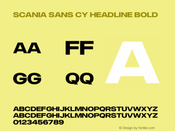 Шрифт Scania Sans CY 