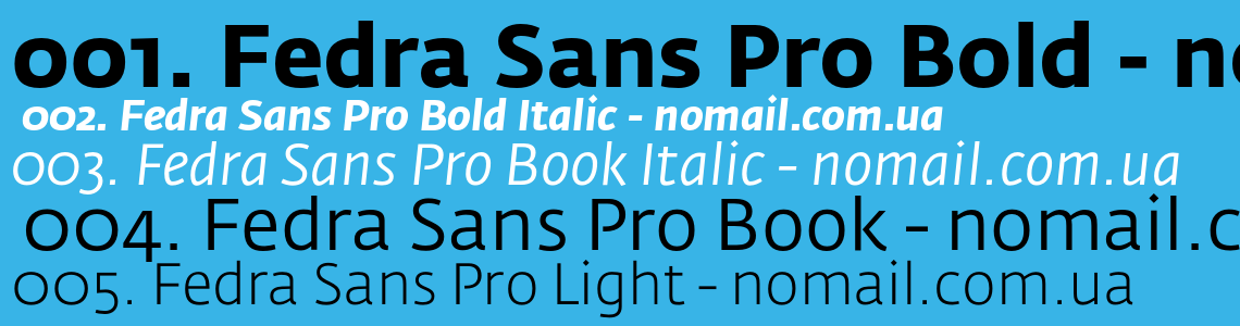 Шрифт Fedra Sans Pro