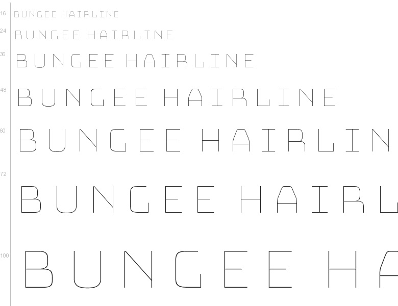 Шрифт Bungee Hairline