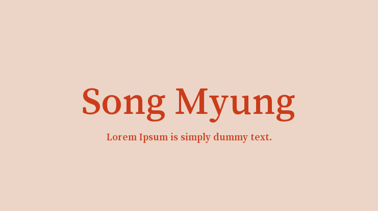 Шрифт Song Myung
