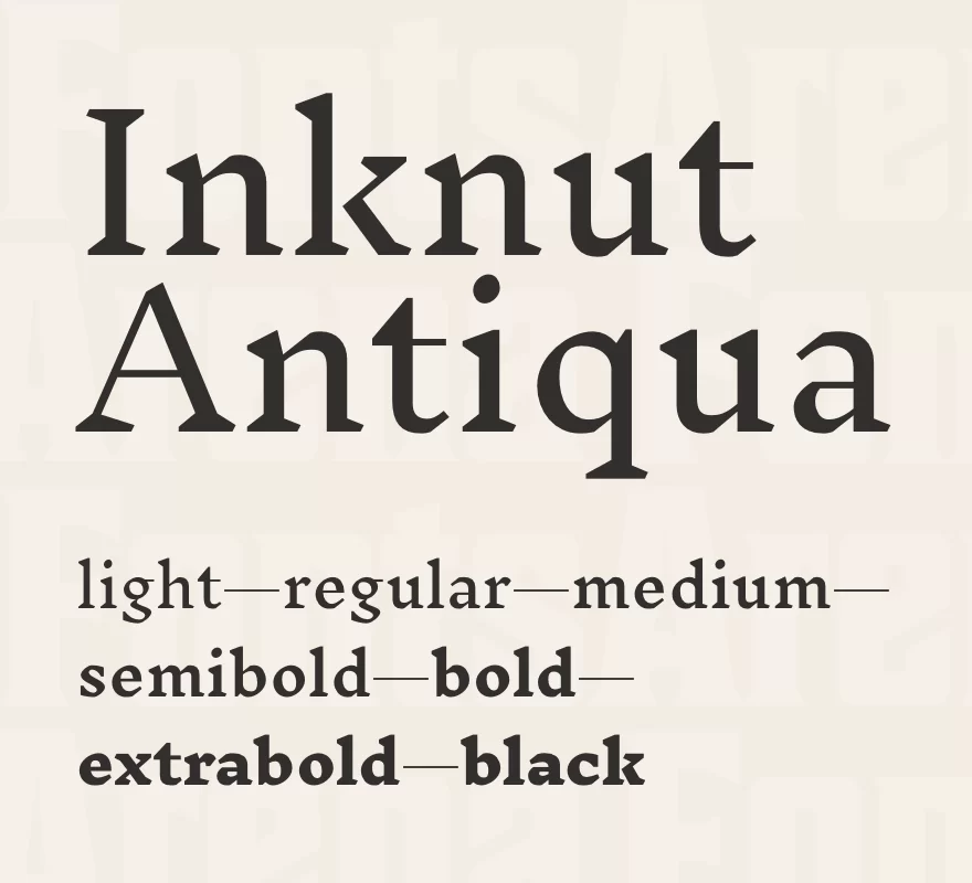 Шрифт Inknut Antiqua