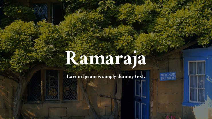 Шрифт Ramaraja