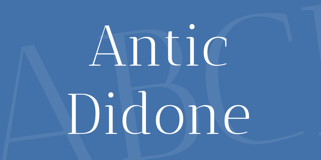 Шрифт Antic Didone