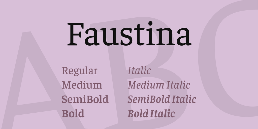 Шрифт Faustina