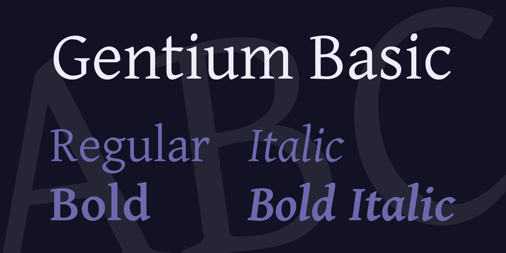 Шрифт Gentium Basic