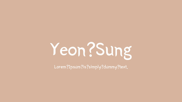 Шрифт Yeon Sung