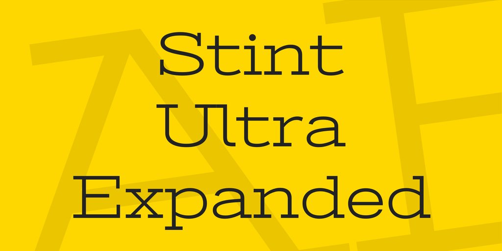 Шрифт Stint Ultra Expanded