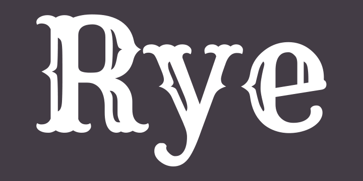 Шрифт Rye