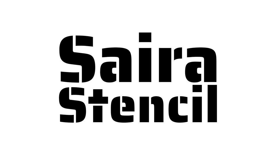 Шрифт Saira Stencil One