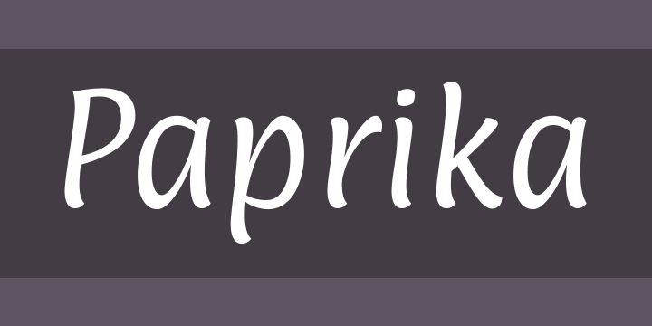 Шрифт Paprika