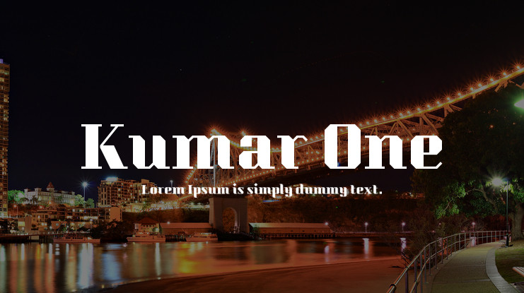 Шрифт Kumar One