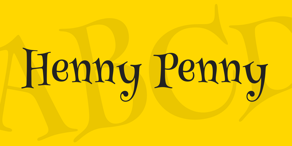 Шрифт Henny Penny