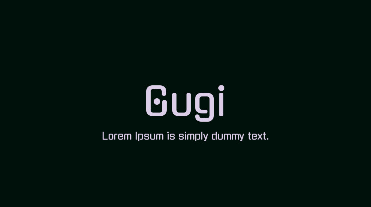 Шрифт Gugi