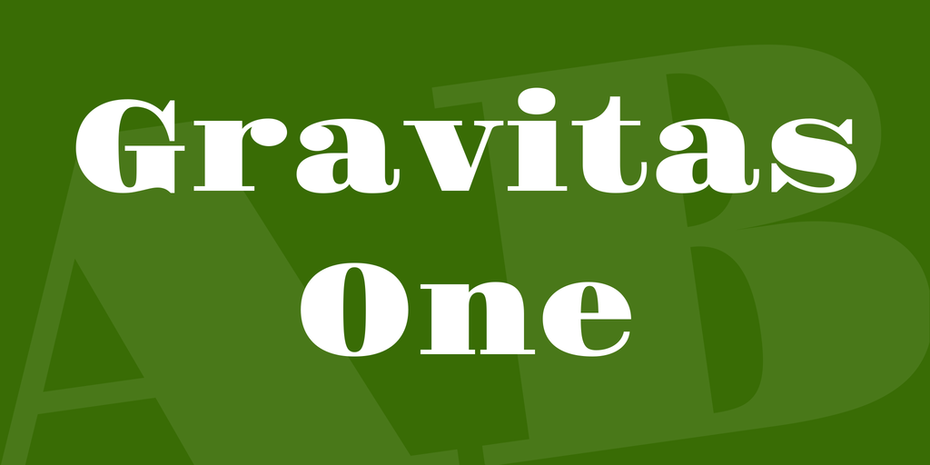 Шрифт Gravitas One