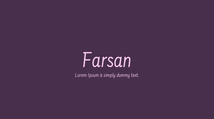 Шрифт Farsan