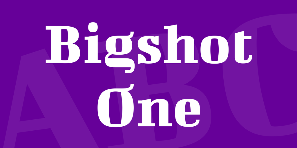 Шрифт Bigshot One